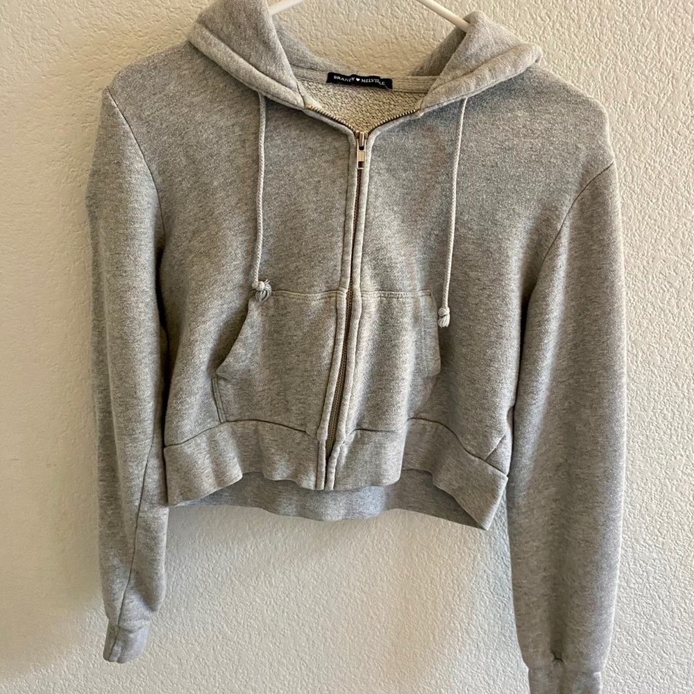 Brandy Melville grey cropped jacket